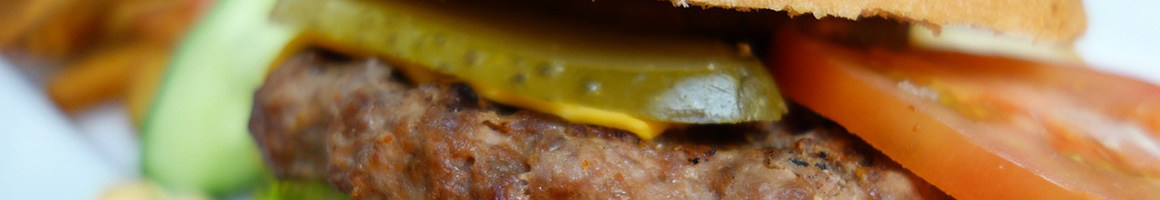 Eating American (Traditional) Burger at Ox Yoke Inn restaurant in Maple Plain, MN.